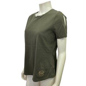 MICHAEL KORS SHORT SLIT SLEEVE TOP‎ L